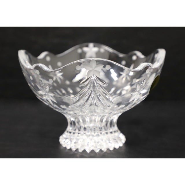 Early 21st Century Waterford Crystal 6" Christmas Night Candy Dish For Sale - Image 5 of 9