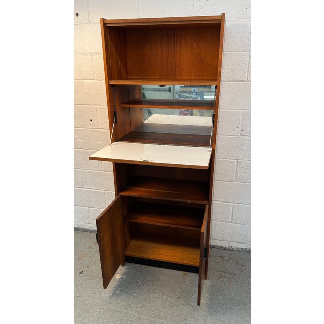 Vintage Danish Mid-Century Modern Rosewood Bar Cabinet For Sale - Image 10 of 16
