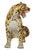 Large Vintage Italian Glazed Ceramic Serval Sculpture, 1980s For Sale - Image 4 of 7