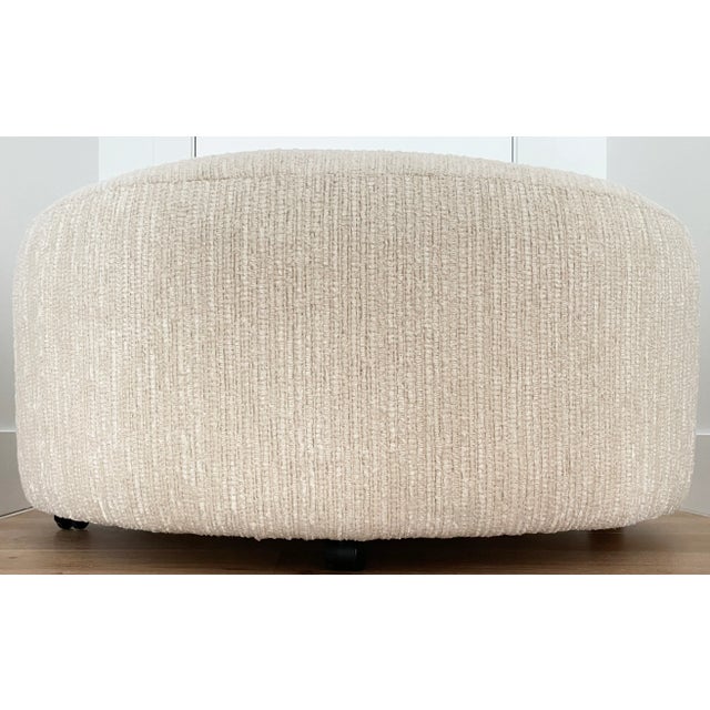 Large 1970’s Circular Ottoman on Casters For Sale In Miami - Image 6 of 7
