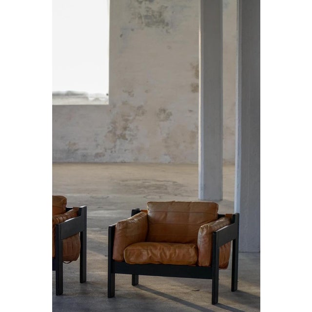 Easy Chairs in Wood and Leather by Rud Thygesen and Johnny Sørensen, 1970s, Set of 2 For Sale - Image 11 of 18