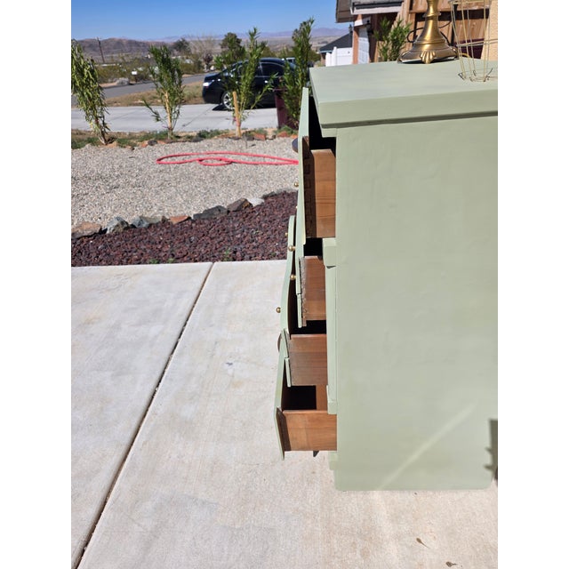 ✨ Refinished Vintage Dresser – Modern Sage Green ✨ For Sale - Image 4 of 5