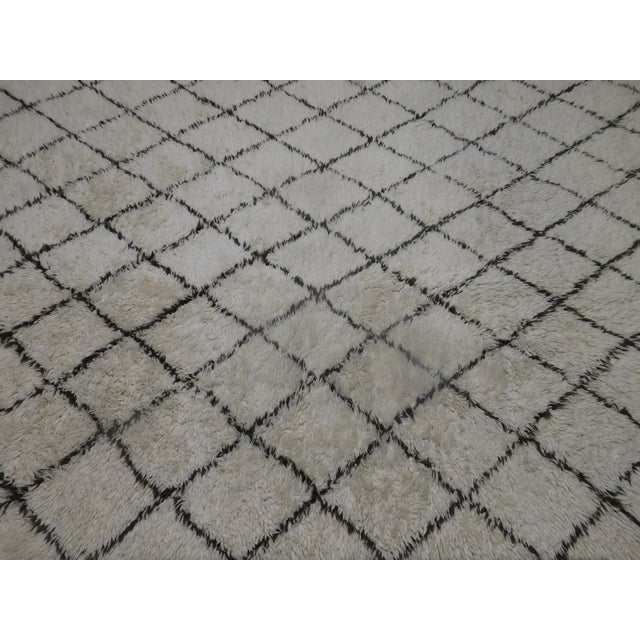 2000 - 2009 Vintage Moroccan Rug With Shaggy Pile. 10'4"x 8'3" For Sale - Image 5 of 15