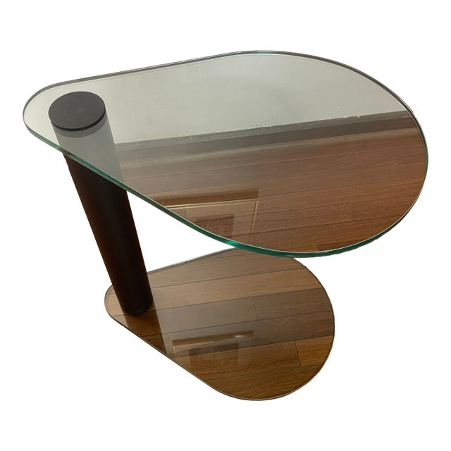Vintage Leon Rosen for Pace Style Postmodern Swivel Side Table For Sale