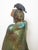 Vintage Signed 18" Raku Art Pottery ~ Native American Woman W/ Crow on Her Head ~ Figural Ceramic Sculpture For Sale - Image 14 of 18