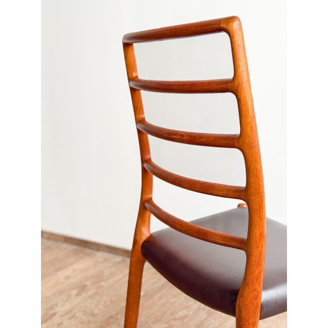 Model 82 Embassy Chair in Teak and Leather by Niels Otto Møller for J.L. Moller For Sale - Image 12 of 16