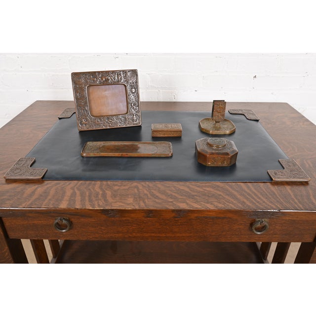 Tiffany Studios New York Zodiac Bronze Six-Piece Desk Set, Circa 1910 For Sale - Image 12 of 12