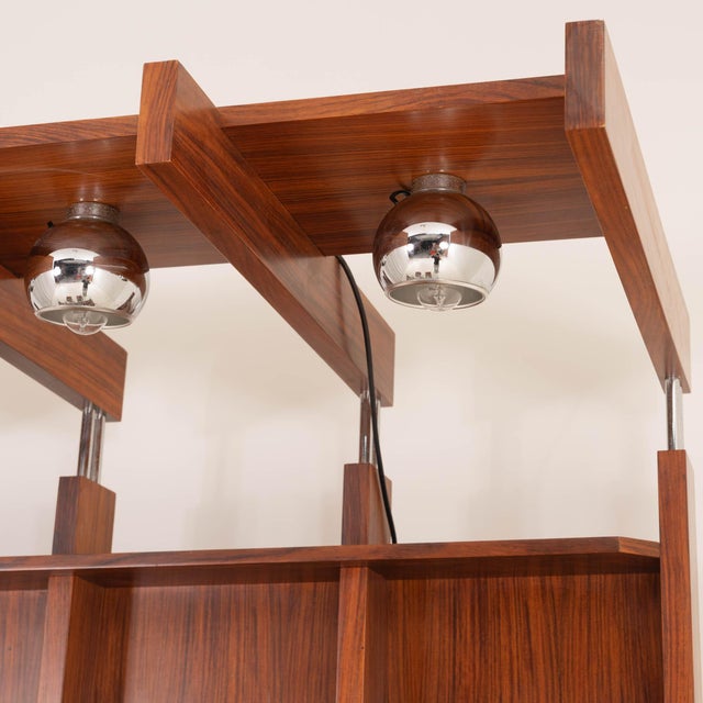 Italian Bar Unit with Stools, 1970s, Set of 3 For Sale - Image 4 of 13