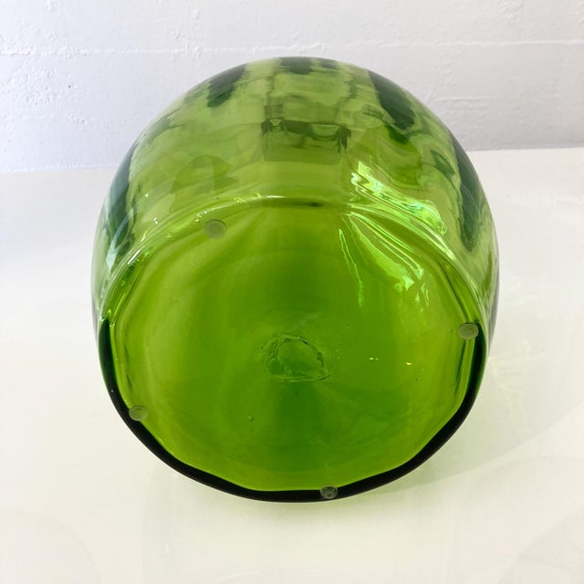 1960s Vintage Blenko Green Decanter, Designer: Myers For Sale - Image 5 of 8