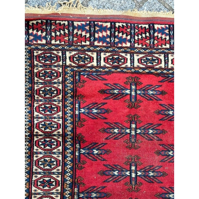 Mid-Century Turkmen Rug, 1940s For Sale - Image 4 of 15