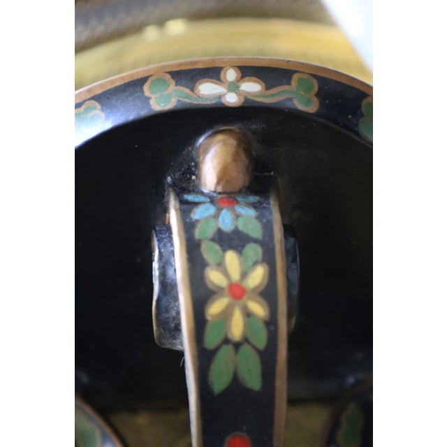 Indian Pair of Vintage Indian Hand-Painted Floral Wood Wall Bracket Shelves For Sale - Image 3 of 15