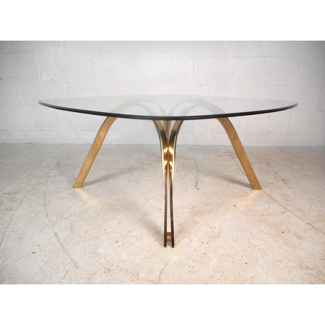 Vintage Modern Brass Coffee Table After Dunbar For Sale In New York - Image 6 of 12