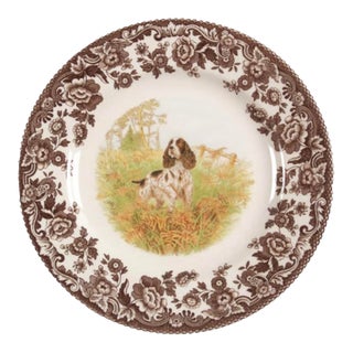 Spode Woodland English Springer Spaniel Salad or Dessert Plate For Sale