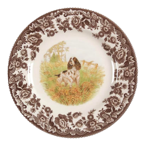 Spode Woodland English Springer Spaniel Salad or Dessert Plate