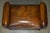 Antique Edwardian Sculptural Leather Scroll End Ottomans, 1910, Set of 2 For Sale - Image 18 of 18