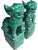 Chinese A Pair of Large Chinese Foo Dog Garden Statues in Green Glaze For Sale - Image 3 of 6