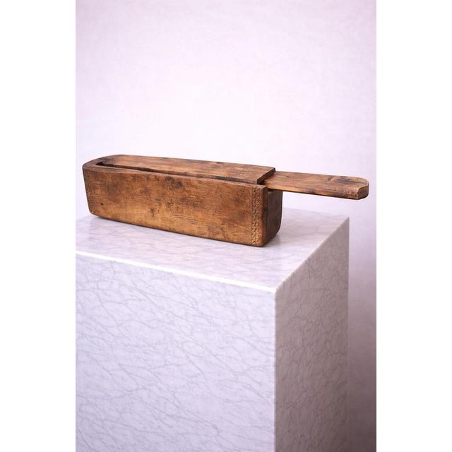 Antique Swedish Folk Art Birch Box with Sliding Lid, 1752 For Sale - Image 3 of 9
