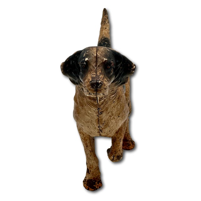 Metal Large Vintage 1930s Hubley Manufacturing Co. Cast Iron Setter Hunting Dog Doorstop For Sale - Image 7 of 18