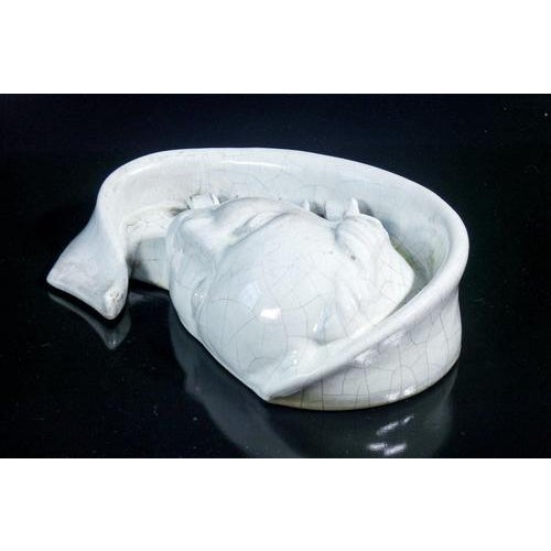 Ceramic Ceramic Sculpture of Woman's Face by M. Andersen For Sale - Image 7 of 16