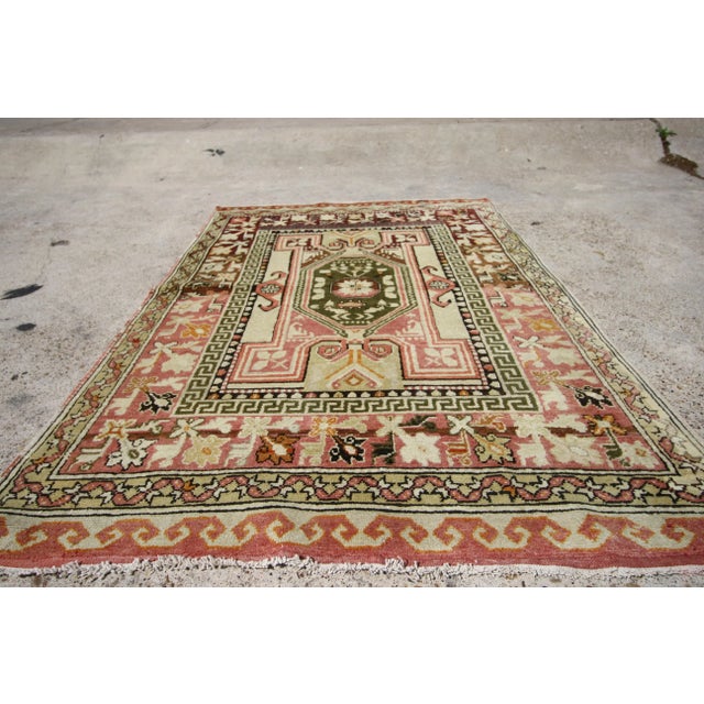 Vintage Turkish Oushak Rug with Modern Style - 03'06 x 05'02 For Sale In Dallas - Image 6 of 9