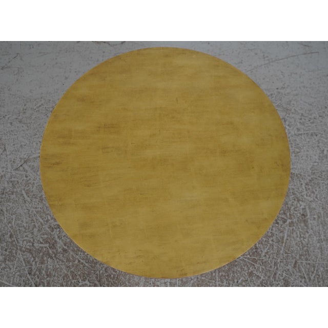 Gold Painted 2 Tier 1 Drawer Empire End Table For Sale In Philadelphia - Image 6 of 17