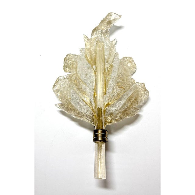 Large Vintage Murano Glass and Gold Leaf Wall Light from Barovier & Toso, Italy, 1940s For Sale - Image 16 of 16