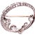 Antique 14 Karat Pin or Brooch in White Gold Diamond Circle For Sale In New York - Image 6 of 12