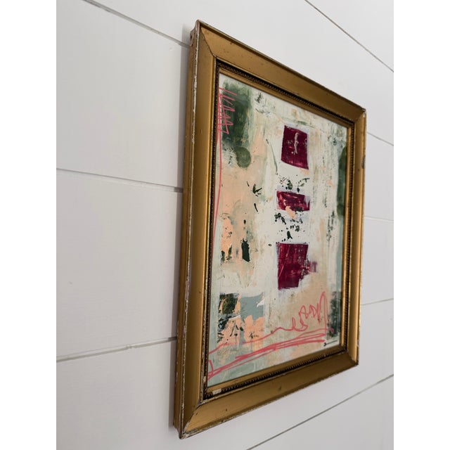 Original Abstract Painting in Antique Gilt Frame by Shannon Weir For Sale In Houston - Image 6 of 10