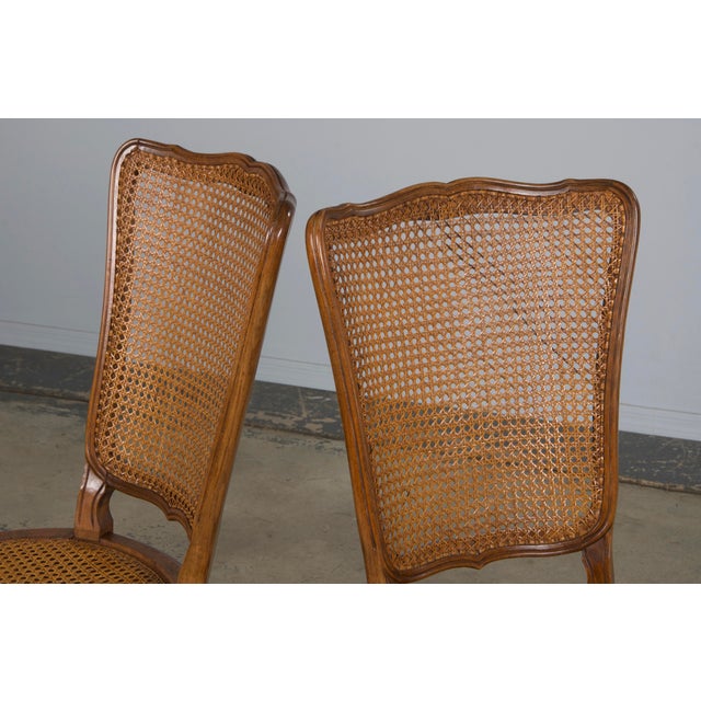 Antique French Louis XV Style Provincial Maple Cane Dining Chairs - Set of 8 For Sale In New York - Image 6 of 12