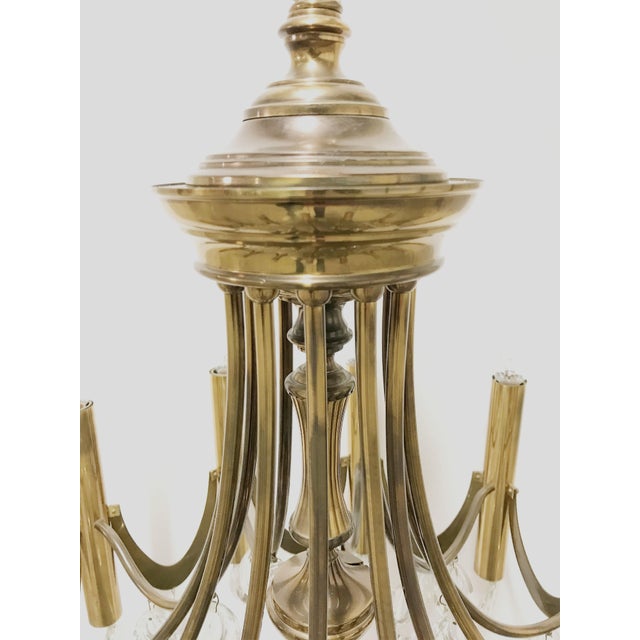 Brass Chandelier by Gaetano Sciolari, 1960s For Sale - Image 9 of 13