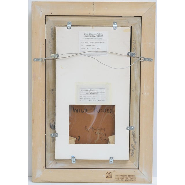 1930s Grace Carpenter Hudson (1865 - 1937) "Wild Roses" Portrait of an Indian Girl For Sale - Image 9 of 9