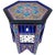 Moroccan Hexagonal Hand Painted Wooden End Table For Sale