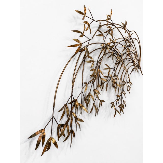 1982 Signed Curtis Jere Brass “Blowing Bamboo Leaves” Wall Sculpture - FREE SHIPPING An exceptional original signed Curtis...