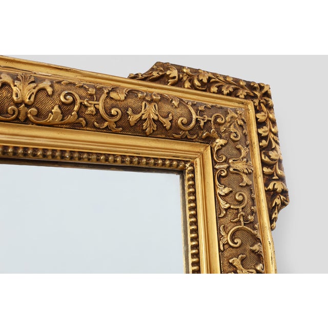 20th Century Baroque Square Giltwood Mirror, 1950s For Sale - Image 10 of 12