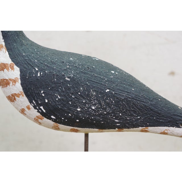Late 20th Century Late 20th Century Richard Morgan Stilt Sandpiper Folk Art Figurine the Painted Bird Workshop 10" For Sale - Image 5 of 14