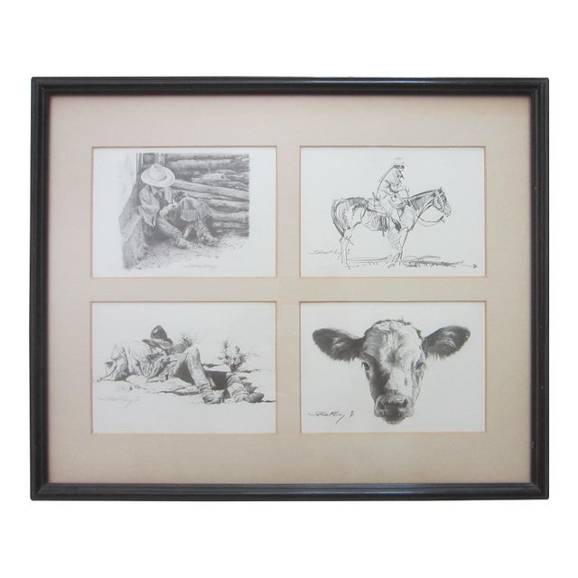 1950s Robert Shoofly Shuflet Animated Western Arts Signed Sealed Illustrations For Sale