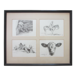 1950s Robert Shoofly Shuflet Animated Western Arts Signed Sealed Illustrations
