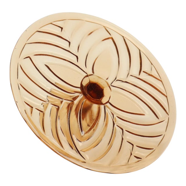 Art Deco Amber Cake Plate from Val Saint Lambert, 1930s For Sale - Image 4 of 14