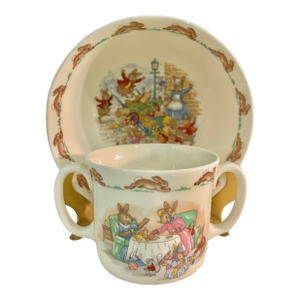 Vintage Royal Doulton “Bunnykins” Cereal Bowl and Mug - A Set of 2 Pieces