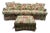Floral Upholstered Sofa With Ottoman in Cyrus Clark Linen, 1997 For Sale