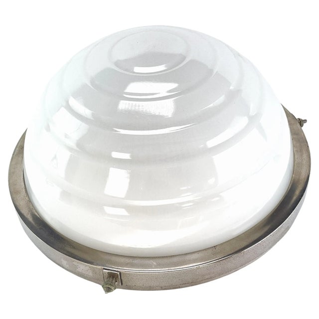 Art Deco Ceiling Lamp in Opal, 1940s For Sale - Image 10 of 10