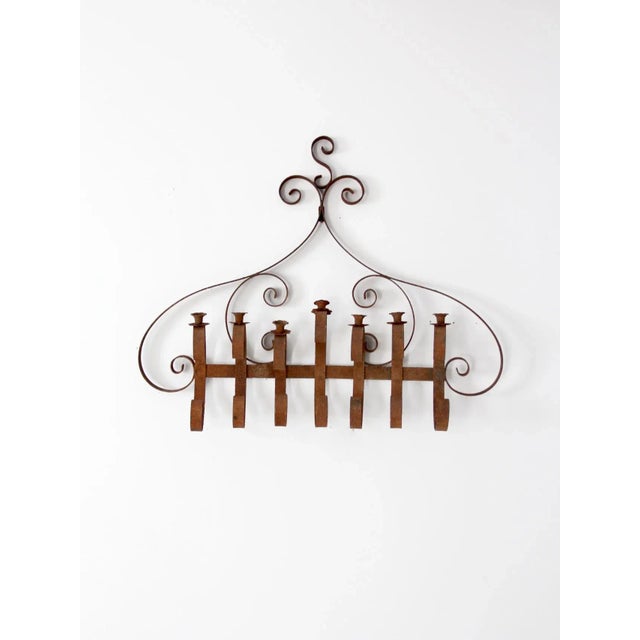 Antique Wrought Iron Wall Candle Holder For Sale - Image 10 of 10