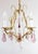 French Bronze Chandelier with Violet Crystals, 1970s For Sale - Image 9 of 11