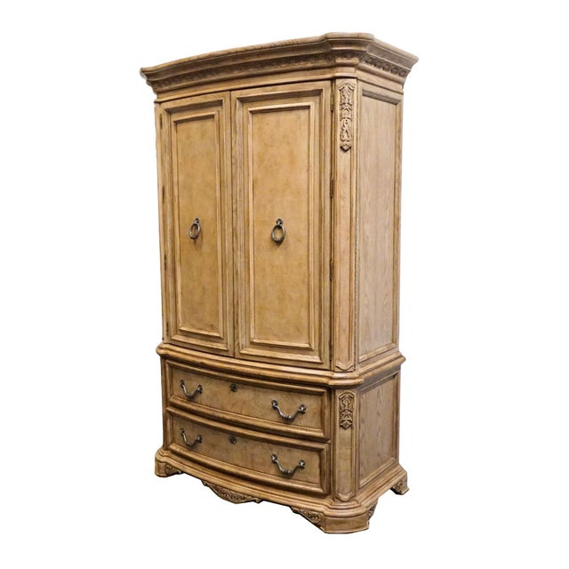 AMERICAN DREW Maple Old World Mediterranean 53" Media Cabinet Armoire 121-270 / 121-271 85.5" High 53.25" Wide 27.5" Deep...