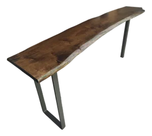 Spalted Maple Console Table With Steel Base