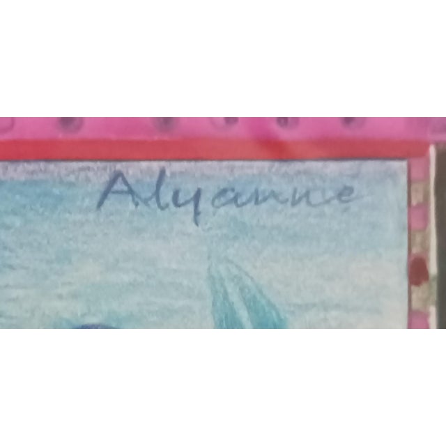 Alyanne, Portrait of a Woman, 1980s, Mixed Media on Paper For Sale - Image 4 of 6