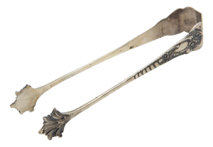 Silver Ice Tongs with Reliefs and Friezes