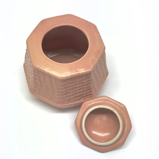 Blush Colored Tea Set With Textural Netting Motif by Bordallo Pinheiro Portugal - 16 Pieces / Serves 6 For Sale - Image 9 of 18