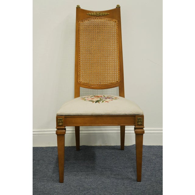 Drexel Drexel Furniture San Remo Italian Style Cane Back Dining Side Chair For Sale - Image 4 of 10