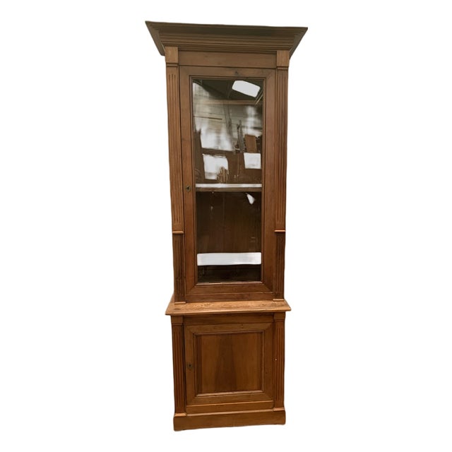 Directoire-Style 2-Part Display Cabinet in Walnut, 20th Century For Sale